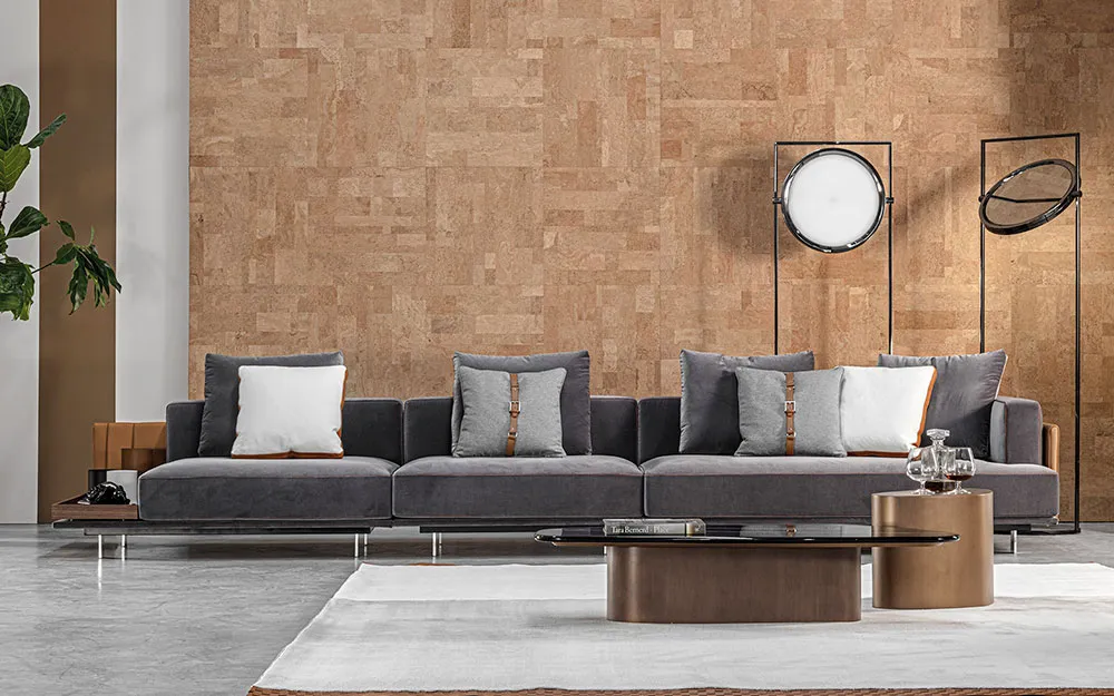 A furnished residential living room
