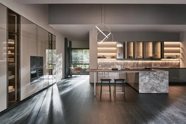 Dada kitchen collection in warm timber