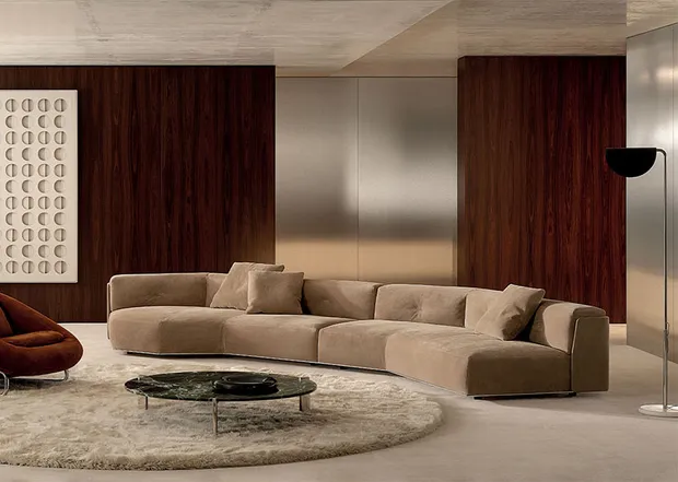Minotti seating collection in a styled living room