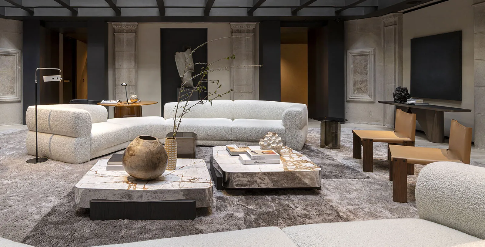 An Italian living and dining interior
