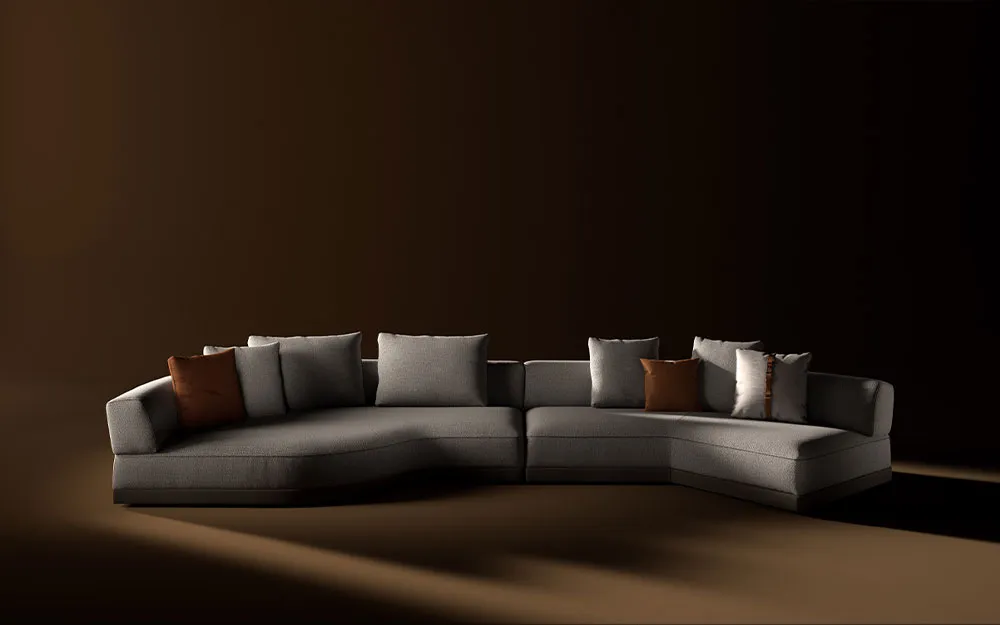 A furnished residential living room
