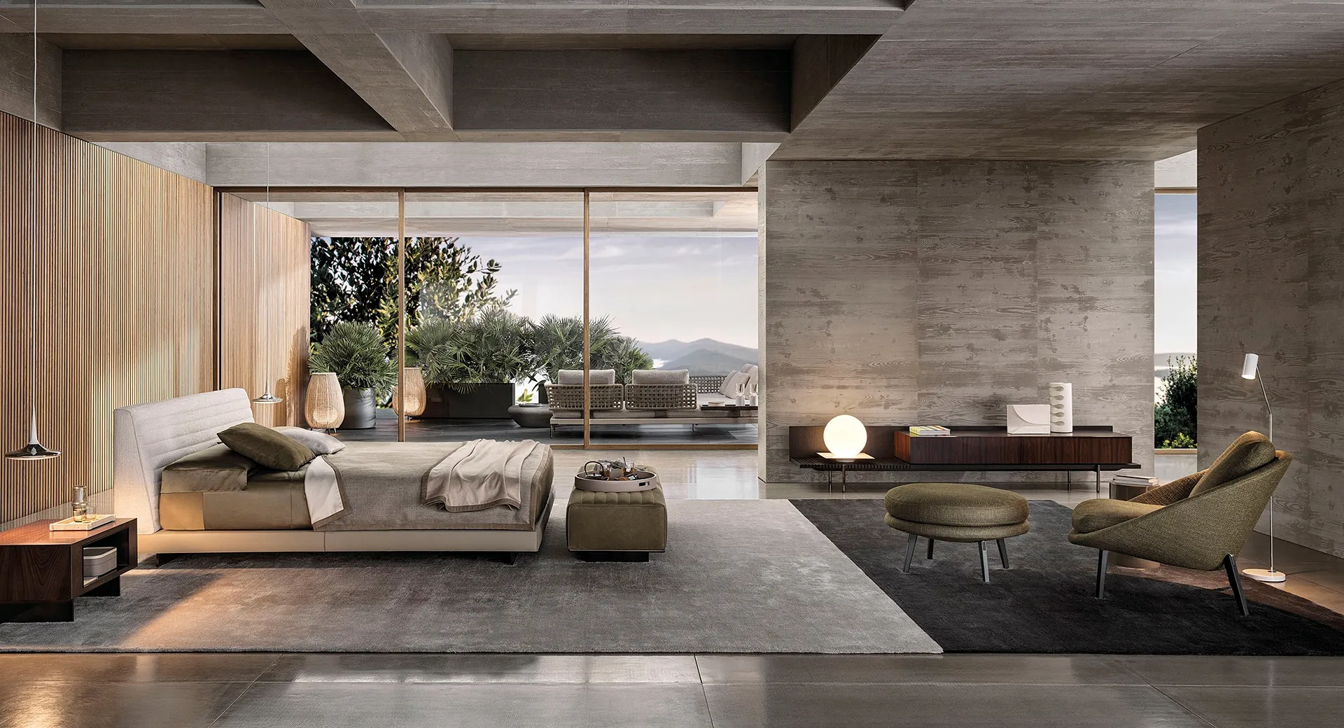 Minotti Roger Bed
